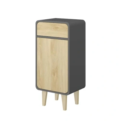 Abbildung von Vicco Midischrank Arla, Anthrazit/Goldkraft Eiche, 40 x 81 cm