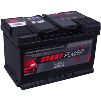 Abbildung von intAct Autobatterie 12V 71Ah 680A, Start Power 57113GUG, leistungsstarke und zuverlässige PKW Starterbatterie, Maße: 278x175x175mm, Blei Säure Batterie in Erstausrüsterqualität