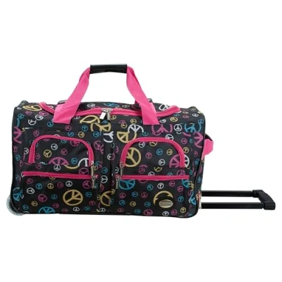 Abbildung von Rockland Seesack zum Rollen, Peace, 22 Inch, Reisetasche mit Rollen