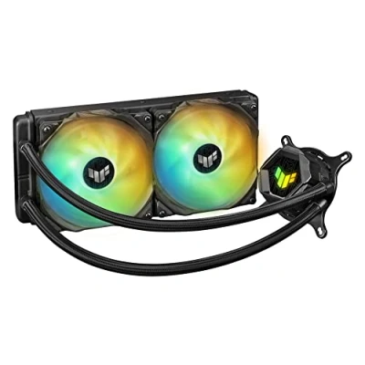 Abbildung von ASUS TUF Gaming LC 240 All in One CPU Wasserkühlung (Aura Sync, zwei adressierbare 120mm ARGB Radiatorlüfter)