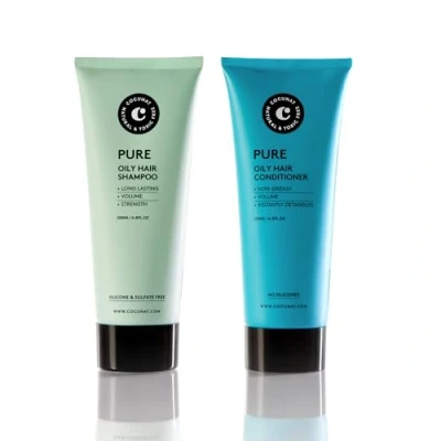 Abbildung von COCUNAT Pack Pure Spülung und Shampoo Fettfreie Volumen Glanzspülung Verleiht Glanz Beschwert das Haar Nicht Silikonfrei 200 ml, ml