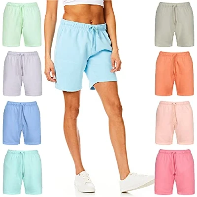 Abbildung von Light and Shade Damen Soft Touch Loungewear Jogginghose Jogger Kurze Hose, Aquamarin, XS