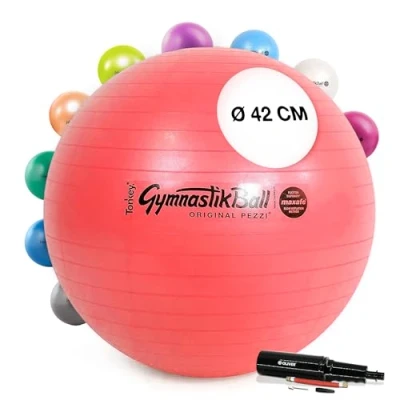 Abbildung von PEZZI Original Pezziball MAXAFE 42 cm m. Pumpe rot Gymnastikball