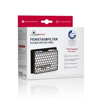 Abbildung von Clean Office pro Feinstaubfilter für Laserdrucker, 1 Filter Faltschachtel Kopierer Schutz vor Toner Feinstaub VOC Filtergroesse 150 x 120 mm