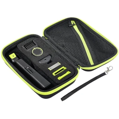 Abbildung von ProCase Tasche für Philips OneBlade 360 Schutzhülle Elektrischer Bartschneider, Rasierer zum Trimmen Reiseetui Euti Tragetasche QP2734/30 QP6551/30 QP2824/30 QP6651/30 Schwarz
