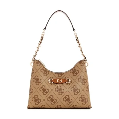 Abbildung von Guess IZZY TOP ZIP Shoulder BAG Handtasche, Damen, Größe: One Size, Latte logo