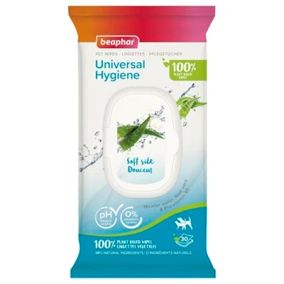 Abbildung von Beaphar Pflegetücher Universal Hygiene für Hunde und Katzen, 30 Stück