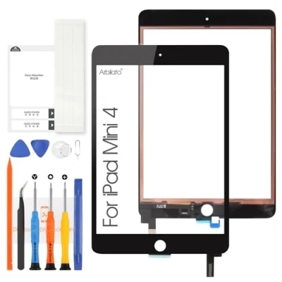Abbildung von Arbilato Touchscreen für iPad Mini 4 2015 A1538 7,9 Zoll Ersatz Mini4 A1550 Digitalisierer Glas Panel Reparatur Kits (kein LCD) (Schwarz)