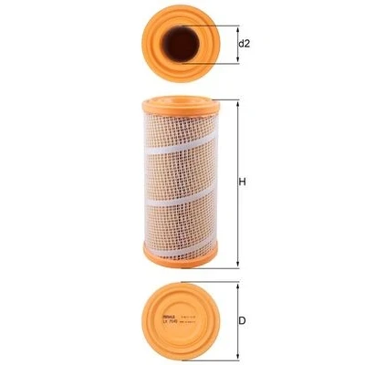 Abbildung von MAHLE ORIGINAL LX 7045 Luftfilter 295,0 134,0 Filtereinsatz