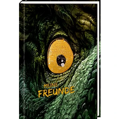 Abbildung von Freundebuch: Meine Freunde mit Wendepailletten Patch (T Rex World)