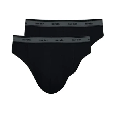 Abbildung von Nur Der Herren 2er Pack Gots Organic Cotton Aus Bio baumwolle Männer Unterhosen Slips, Schwarz, XXL EU