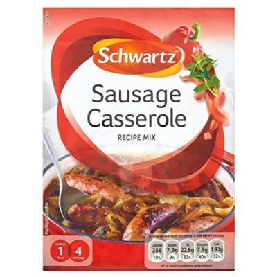 Abbildung von Schwartz Sausage Casserole Rezept Mix (35g) Packung mit 6