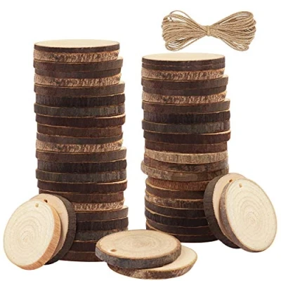 Abbildung von Kurtzy Streudeko 35cm Naturholz Holzscheiben 50 Stück, rustikales Design, Rustikale Stk