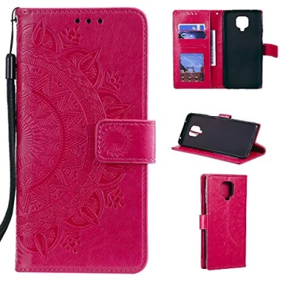 Abbildung von CoverKingz Klapphülle kompatibel mit Xiaomi Redmi Note 9 Pro Schutzhülle Kartenfach zum aufklappen Klapphandyhülle Case klappbar Motiv Mandala Pink