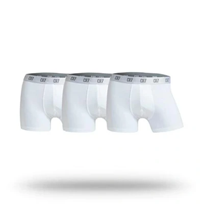 Abbildung von Cristiano Ronaldo CR7 Seasonal Basic Trunk 3 PACK Panties, Herren, Größe: Small, White