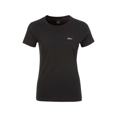 Abbildung von BOSS Esogo Tshirt basic, Damen, Größe: XL, Black