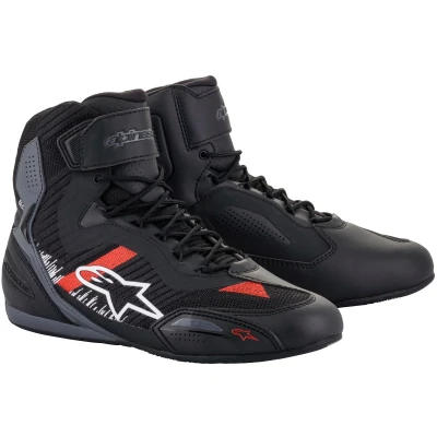 Abbildung von Alpinestars Faster 3 Rideknit Motorradschuhe (Black/Grey/Red,7.5 (40))
