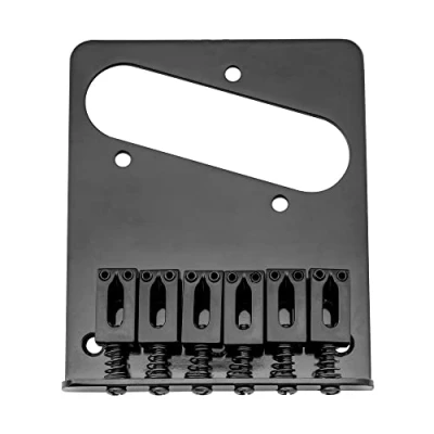 Abbildung von Musiclily 54mm Gitarren 6 Saitenreiter Telecaster Steg Bridge für Tele Style E Gitarre, Schwarz