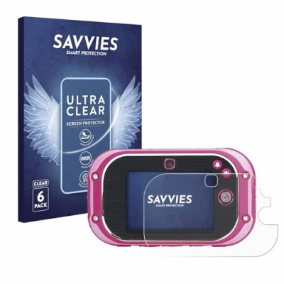 Abbildung von Savvies 6 Stück Schutzfolie für Vtech Kidizoom Touch 5.0 2018 Displayschutz Folie Ultra Transparent