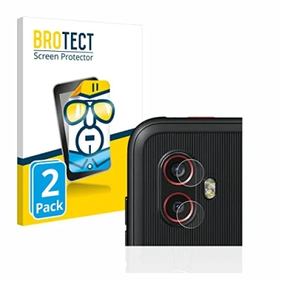 Abbildung von BROTECT (2 Stück Schutzfolie für Samsung Galaxy XCover 6 Pro Enterprise Edition (NUR Kameraschutz) Displayschutz Folie Ultra Klar