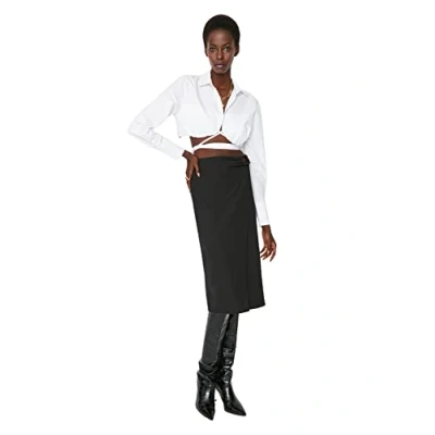 Abbildung von Trendyol ROK Casual Comfort Bleistiftrock, Damen, Größe: 36, Black