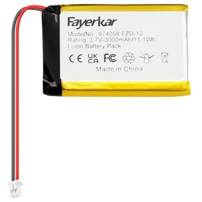Abbildung von Fayerkar 3.7V 3000mAh 974058 wiederaufladbare Lithium Polymer Batterie Ersatz für DIY Elektronikprodukte mit 3.7 5V beweglichen Energiespeicher Energie LED Leuchten