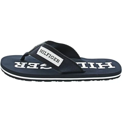 Abbildung von Tommy Hilfiger Patch Beach Zehentrenner, Herren, Größe: 40, Desert sky Schuhe