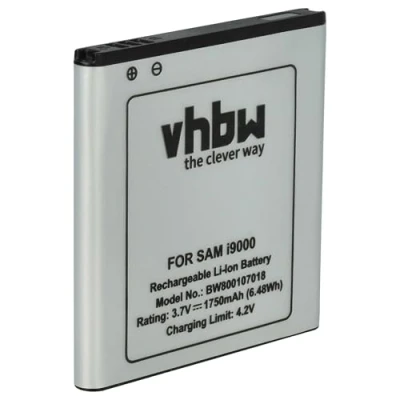 Abbildung von vhbw 1x Akku kompatibel mit Samsung Galaxy SGH i916, I779, i897 Vibrant, Handy Smartphone Telefon (1750 mAh, 3,7 V, Li Ion)