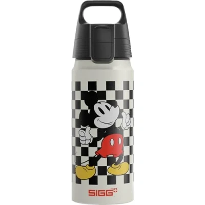 Abbildung von SIGG Alu Trinkflasche Kinder WMB ONE Mickey Retro Für Kohlensäurehaltige Getränke Geeignet Auslaufsicher Federleicht BPA frei Klimaneutral Zertifiziert Ecru 0,6L