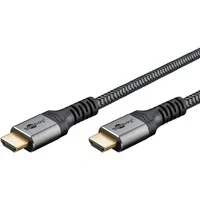 Abbildung von goobay High Speed 2.1 HDMI Kabel mit Ethernet Vergoldete Stecker, Ultra HD Auflösungen bis zu 8K @ 60Hz &amp; 4K 120Hz, Verlängerung für PS5, Xbox, Apple TV, Fernseher Zubehör 0.5m Grau 64999