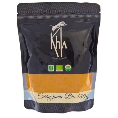 Abbildung von Khla Gelbes Bio Currypulver Beutel 180g Mild Curry Mischung Nicht scharf