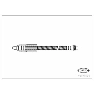 Abbildung von CORTECO 19026529 Bremsschläuche Vorderachse beidseitig 320 RENAULT: TWINGO 2, CLIO THALIA OPEL: Insignia A Sports Tourer