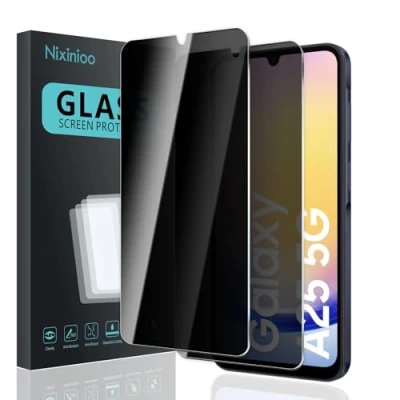 Abbildung von [2 Stück] Sichtschutz Schutzfolie für Samsung Galaxy A25, Anti Spy Schutzglas, Sichtschutzfolie, [Anti Spion] [9H Härte ] [Bläschenfrei] [Kratzfest]