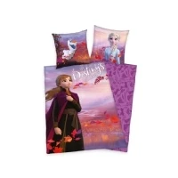 Abbildung von Herding Disney&#039;s Die Eiskönigin 2 Bettwäsche Set, Baumwolle, violett, 135 x 200 cm