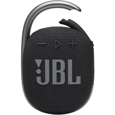 Abbildung von JBL Clip 4: Tragbarer Lautsprecher mit Bluetooth, eingebauter Akku, wasserdicht und staubdicht schwarz (JBLCLIP4BLKAM)