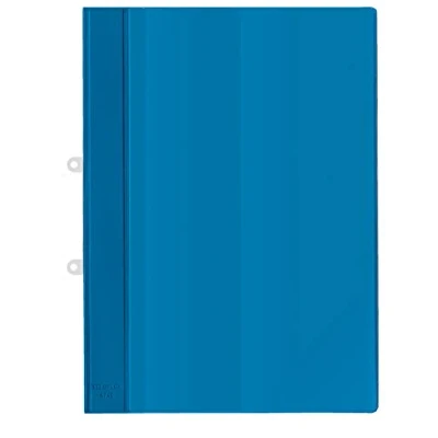 Abbildung von VELOFLEX 4740050 Angebotshefter DIN A4, PVC, mit Deckel aus Klarsichttasche, Abheftvorrichtung, Blau, 20 Stück