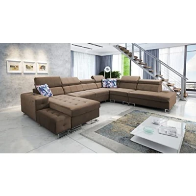 Abbildung von All4All Ecksofa Hugo X 362x293cm Schlaffunktion Bettkasten U Form Couch Eckcouch Schlafsofa Sofaeck Bett Wohnlandschaft Magic Velvet 2299 Seite Links 26