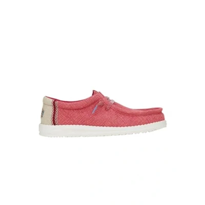 Abbildung von HEYDUDE Wally Jute Zapatos Estilo Mocasín para Hombre, Claret Red/Silver Birch, 44