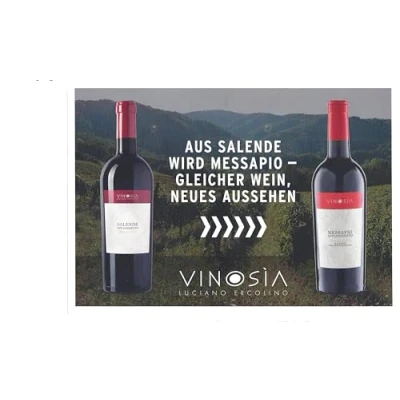 Abbildung von 6 Fl. Salende Primitivo Appassimento IGT 2020 von Vinosia in Original Holzkiste (6 x 0,75l) im Sparpack, sensationeller Rotwein aus Apulien