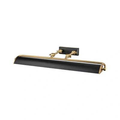 Abbildung von Elstead Lighting WINCHFIELD PLL AB MB Bilderleuchte 4xE14 40W Stahl Messing gealtert &amp; mattschwarz H:12.7cm B:70.3cm dimmbar