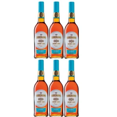 Abbildung von González Byass Soberano Solera Brandy süß Jerez Spanien I Visando Paket (6 Flaschen)