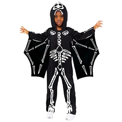 Abbildung von Amscan Unisex Boys Halloween Fancy Dress Costume Skeleton Pterodactyl 8 10 Jahre, Multi