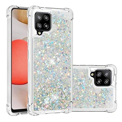 Abbildung von KBIKO zxl Kompatibel mit Samsung Galaxy A42 5G Hülle, [Silver Back] Mädchen Glitzern Leicht Cover Silikon Anti Fingerabdruck Schutzhülle für 5G.Silver YBL