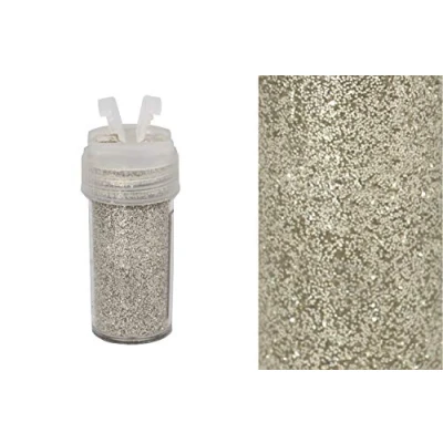 Abbildung von Creativery Glitzerpulver 0,26mm Dose 2,5x5,5cm mit Streudeckel Glitzerstaub Glitter Basteln Nailart Farbauswahl: Champagner 815