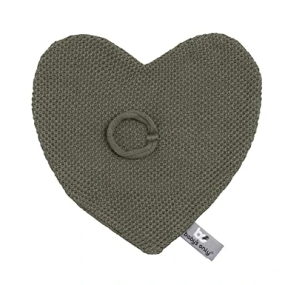 Abbildung von Baby&#039;s Only Schnullertuch Herzförmige Nuckeltuch aus Baumwolle mit Teddystoff 20x20 cm für Jungen und Mädchen Khaki