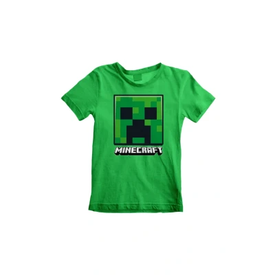 Abbildung von Henry Tiger Minecraft Creeper FACE Tshirt print für Kinder, Größe: 110/116, Kelly green