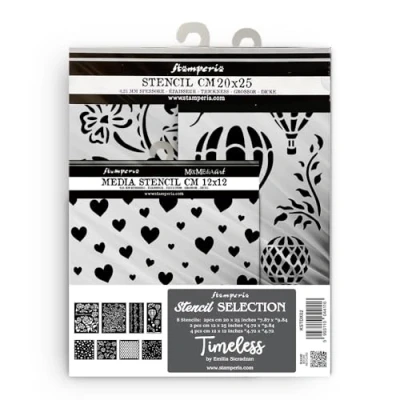 Abbildung von Stamperia Timeless Thick Stencil Selection (8pcs) (KSTDX02)