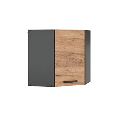 Abbildung von Vicco Eckhängeschrank R Line, Goldkraft Eiche/Anthrazit, 57 cm (1 Hängeschrank)