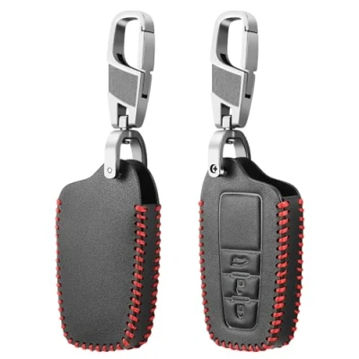 Abbildung von Leder Auto Remote Key Protector Case Cover Shell Schlüsselanhänger Zubehör für Toyota Camry CHR Corolla RAV4 Avalon Land Cruiser Prado Prius