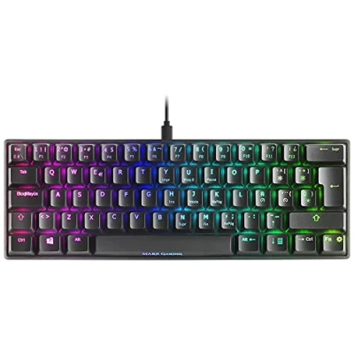Abbildung von Mars Gaming MKMINIBES, Ultra Kompakte Mechanische Tastatur, Full RGB Chroma, Schalter OUTEMU PRO Blau, Schwarz, Spanisch Sprache